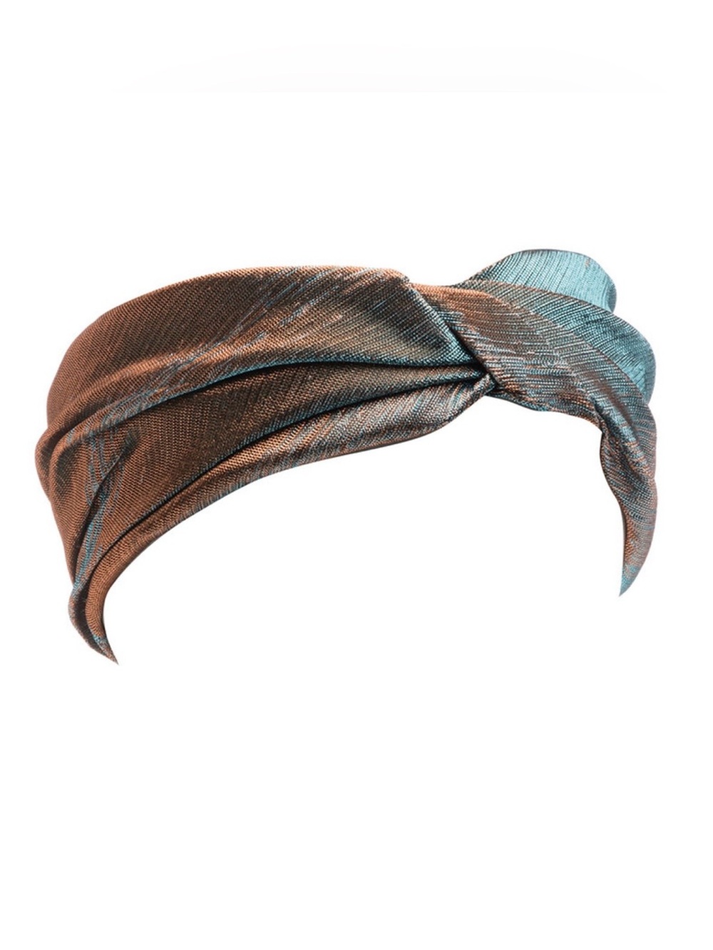Eugenia Kim Teal and Bronze Iridescent Twist Headband